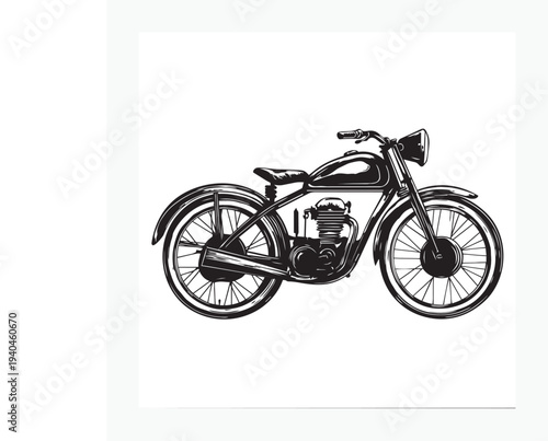 motorcycle on white background