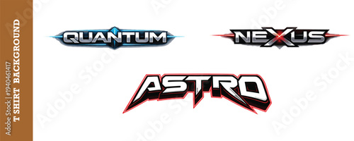 Modern futuristic gaming logo design with sleek metallic typography and dynamic lighting effects perfect for esports teams or techrelated projects