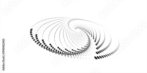 Abstract geometric art with circular motif. Geometric black and white illustration