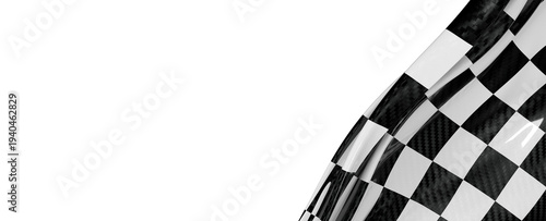 Close up of a checkered fla...