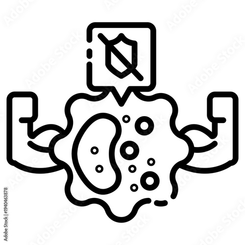 Strong cancer cell icon