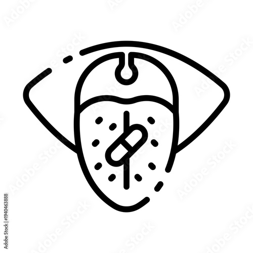 Swallowing medicine icon