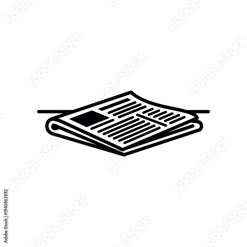 Newspaper Illustration with Headlines and Text.