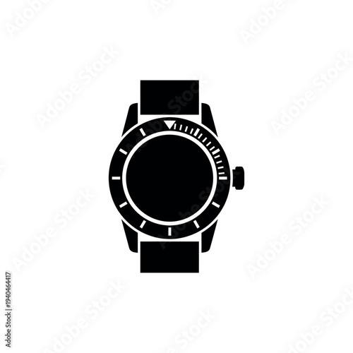 Black Watch with White Details Illustration.