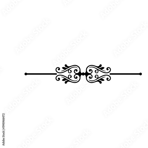 Wallpaper Mural decorative divider element. elegant divider line decorative. Torontodigital.ca