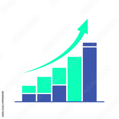 Business growth bar chart with upward trend arrow, depicting financial success, market progress, and data analysis Free Download Business growth bar chart with upward trend arrow, depicting financial success, market progress, and data analysis - GFXLoad