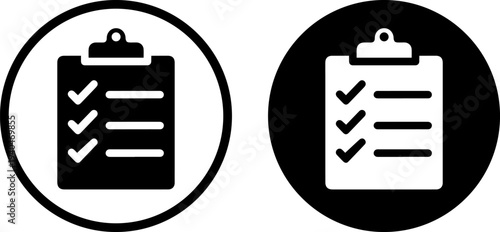 Checklist icons for business tasks and to-do lists
