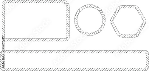  ROPE FRAME Collection of decorative border frames in various shapes