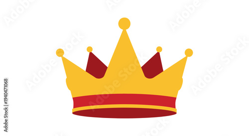 Golden Crown with Red Velvet Details.