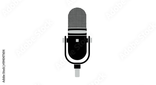 Professional Black Dynamic Microphone Studio Equipment.