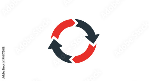 Circular Arrows Symbolizing Cycle and Rotation.