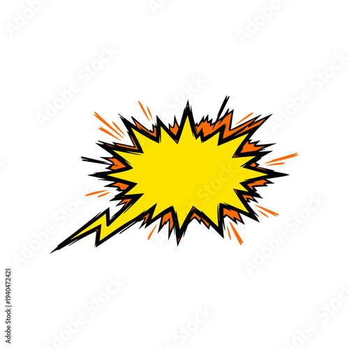 retro comic speech bubble element.