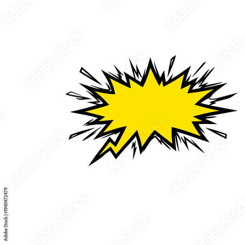 retro comic speech bubble element.