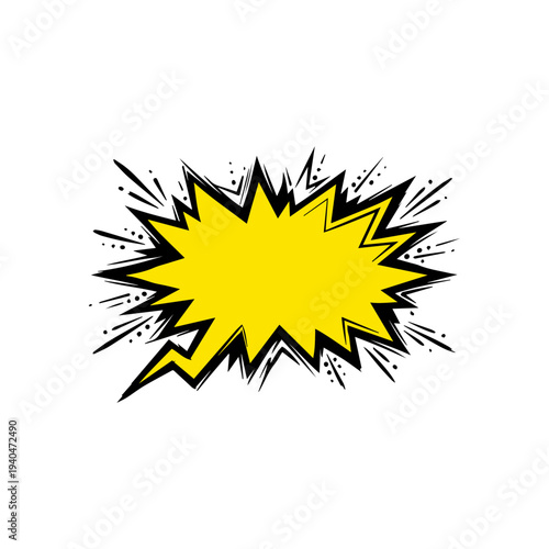 retro comic speech bubble element.