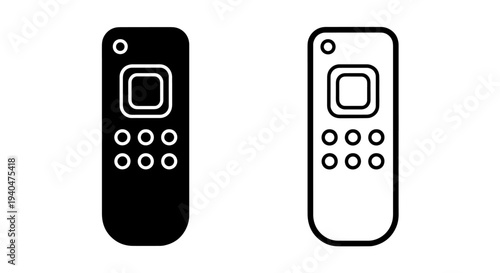 Modern remote control icon set, two styles