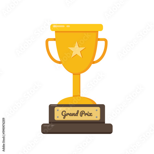 Grand Prix trophy cup prestigious award symbol of victory championship