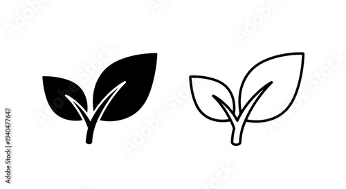 Sprout icon: new growth and young plant symbol