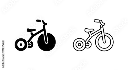 Simple tricycle icon for kids, playtime, childhood, and children's transport