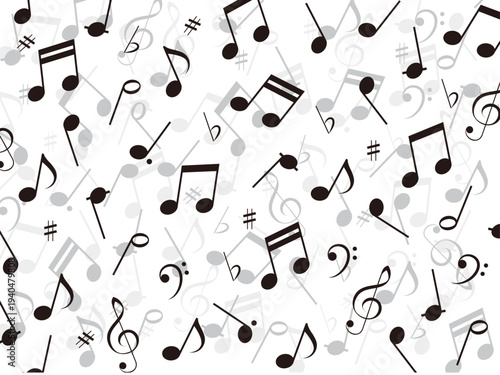 クラシックな音符の背景素材