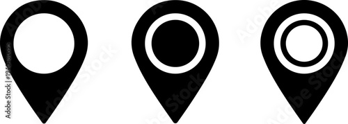 Modern map pin icons for navigation and location marking