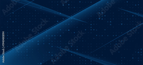 Abstract blue polygon technology network background with connected dots and lines forming a digital communication structure
