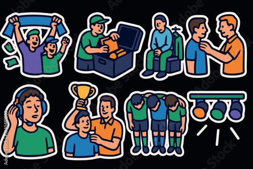 Team spirit moments: celebrating unity and victory with enthusiasm