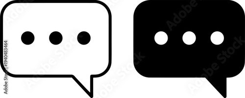 Modern chat icons for digital communication and social media