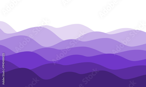 Abstract indigo purple wave landscape with layered violet and lilac tones, ideal for creative backgrounds, cosmic branding, elegant wallpapers, and modern graphic design