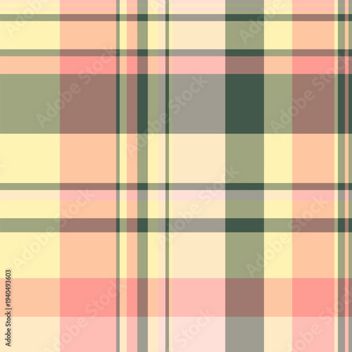 Business pattern fabric tartan, stationary seamless check plaid. 30s textile background texture vector in pastel and light colors.