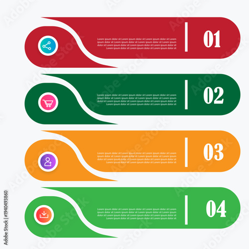  step infographic template. Banner template presentation with six columns. vector Illustration suitable for business information and web graphic design