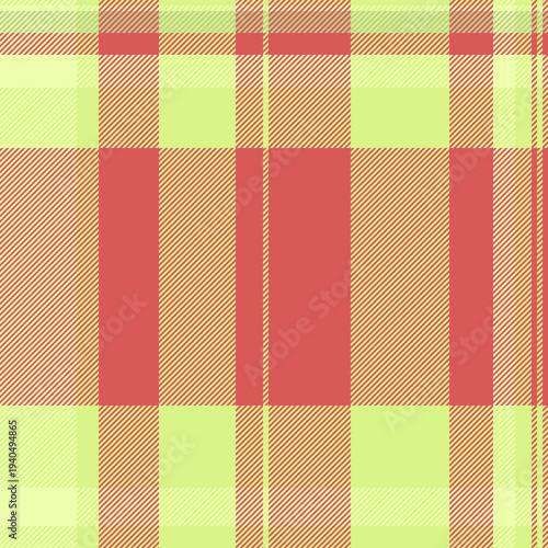 Rag pattern seamless fabric, thanksgiving texture tartan vector. Ornamental textile plaid background check in lime and red colors.