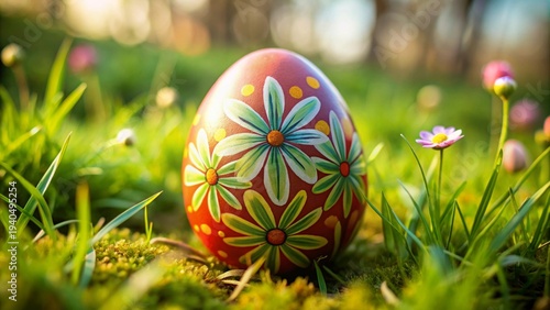 easter eggs in grass