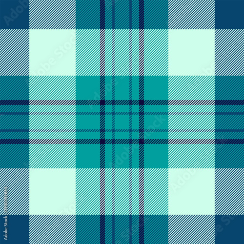Intense fabric pattern vector, warm background tartan seamless. Customize check texture textile plaid in light and tyrolite blue green colors.