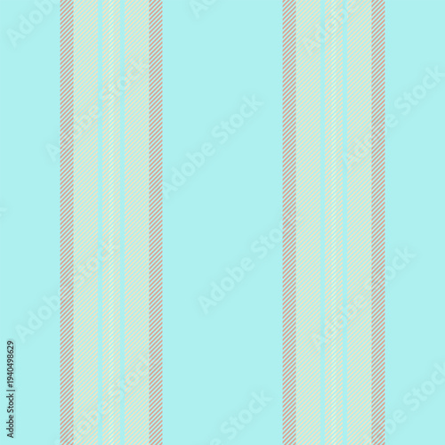 Event background texture stripe, purity vertical lines vector. Vit pattern textile seamless fabric in pale turquoise and light colors.