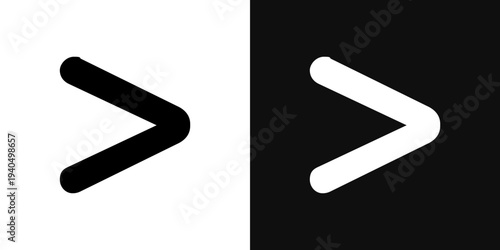 Right arrow icons set in black and white thin line stroke