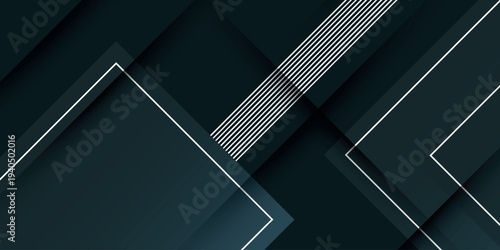 Dark gray gradient abstract background with a dynamic and modern combination of geometric shapes and lines. Minimalist design with elegant stroke effect. VOL. 2