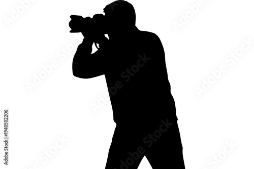 Silhouette of Photographer with Camera