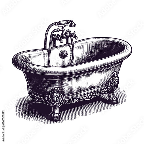 luxurious vintage bathtub