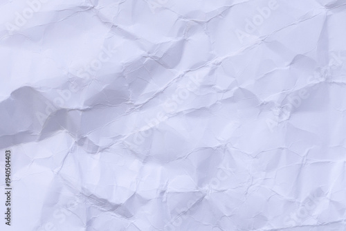 Fotografie Top view of white crumpled paper texture background,Close-up texture of white crumpled and wrinkled paper background