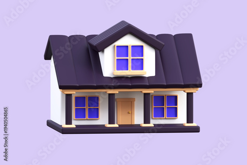 House 3D Illustration Real Estate