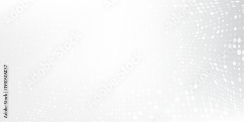 Dotted white gray wave light technology texture background. Abstract big data digital concept. 3d rendering simple abstract modern