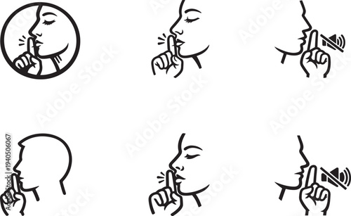 Do not disturb silence gesture collection for quiet communication and privacy signal