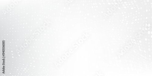 Dotted white gray wave light technology texture background. Abstract big data digital concept. 3d rendering simple abstract