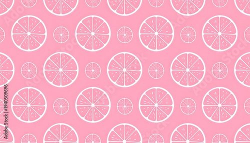Pink Citrus Pattern - A Refreshing and Vibrant Design.