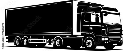 Cargo Delivery Truck Silhouette Vector Illustration

Heavy Duty Transport Lorry Black Silhouette Design

Freight Transport Semi Truck Side View Silhouette