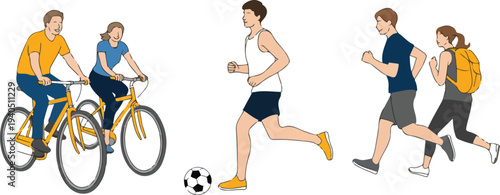 group of people in different poses