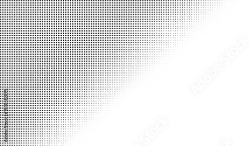 Illustration of halftone dots forming a gradient on white