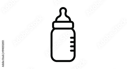 Simple black outline of a baby bottle a maternal symbol silhouette