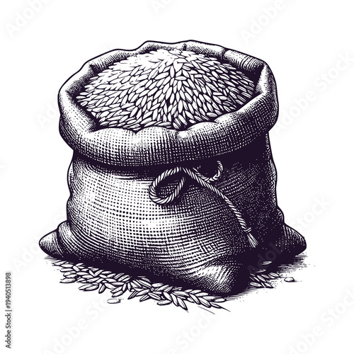 sack of wheat grain