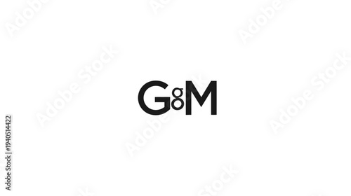 Minimalist black uppercase letters G and M with an ampersand, presented in a modern sans-serif font on a clean white background.